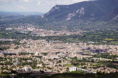 Terni, partial view of the city from the east in sringtime, umbria, Ital