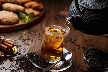 Photo for Armenian or georgia tea with cookies - Royalty Free Image