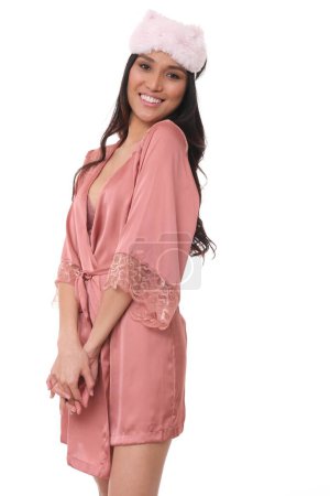 Photo for Well-rested Asian model in sexy pajamas. - Royalty Free Image