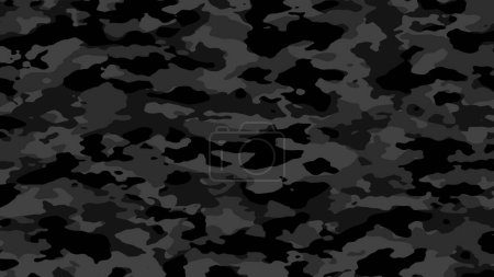 Schwarze Tarnung. Militärische Tarnung. Illustrationsformate 8K UHD