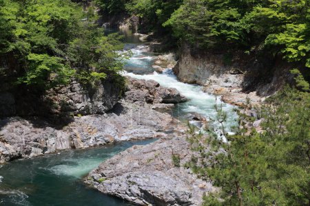 Téléchargez les photos : Ryuokyo est beau paysage dans la rivière kinugawa - en image libre de droit