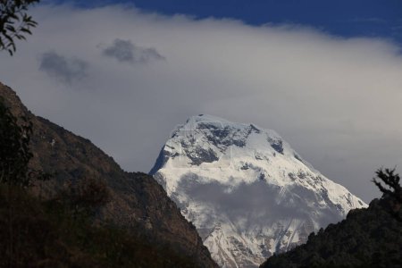 annapurna south located in Annapurna mountain range in Nepal between the valley