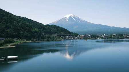 view of Mt. Fuji in Japan near Kawaguchiko