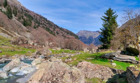 Téléchargez les photos : Pyrénées françaises : le Gave de Brousset, Laruns, France - en image libre de droit