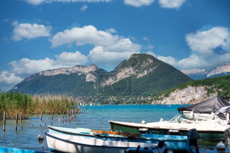 view of Lake Annecy in summertime