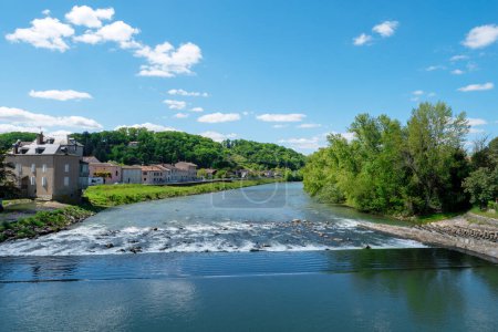 view of Adour river. New Aquitaine. Les Landes, France