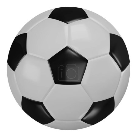 Illustration for Isolated soccer ball ralistic illustration. Soccer ball vector - Royalty Free Image