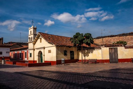 Photo for La Candelaria is town number 17 in the Capital District of Bogota, capital of Colombia, located in the center-east of the Bogota metropolis. In it, the town was founded on August 6, 1538 and the first church was built. This town encompasses the histo - Royalty Free Image