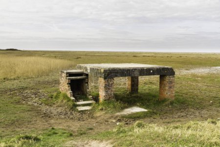 Photo for Remains of WWII Quadrant shelter, a hut that was used t - Royalty Free Image