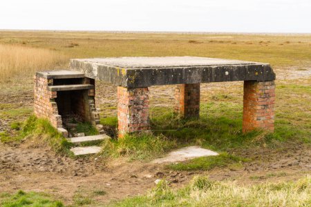Photo for Remains of WWII Quadrant shelter, a hut that was used t - Royalty Free Image