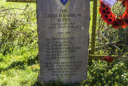 Photo for WAREHAM, ENGLAND  APR 2 2021 Memorial to the Creech Barrow Seven, East Creech, Dorset - Royalty Free Image