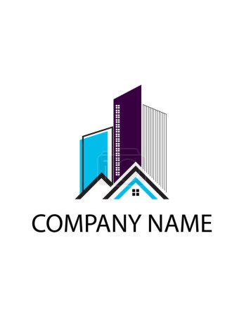 Photo for Real estate and home buildings logo icons - Royalty Free Image