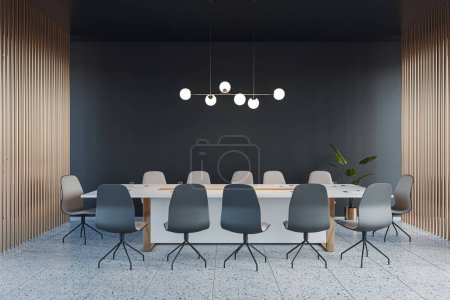 Modern meeting room office interior. 3D Rendering