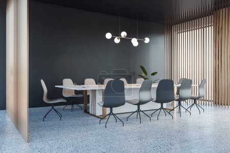 Contemporary meeting room office interior. 3D Rendering