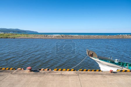 Photo for Abashiri Port faces to the Okhotsk Sea in northeastern Hokkaido, Abashiri, Okhotsk Subprefecture, Hokkaido, Japan - Royalty Free Image