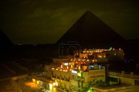 Photo for Pyramids of Giza, pyramid complex consist of three pyramids, Menkaure, Khafre or Chephren, and the Great Pyramid of Giza, Egypt - Royalty Free Image
