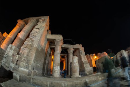 Photo for The Temple of Kom Ombo, an unusual double temple dedicated to the crocodile god Sobek and the falcon god Haroeris (Horus the Elder), Kom Ombo, Aswan, Egypt - Royalty Free Image