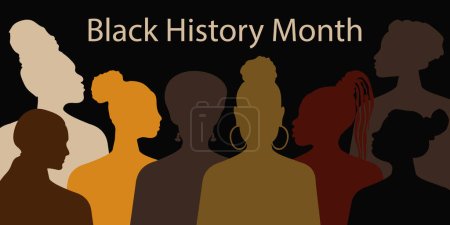 Téléchargez les photos : Black History Month. A celebration of the diversity and pride of African culture. Horizontal banner. - en image libre de droit