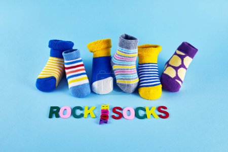 Photo for World Down syndrome day background. Rock you socks - Royalty Free Image