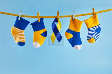 Photo for World Down syndrome day background. Lots of socks - Royalty Free Image