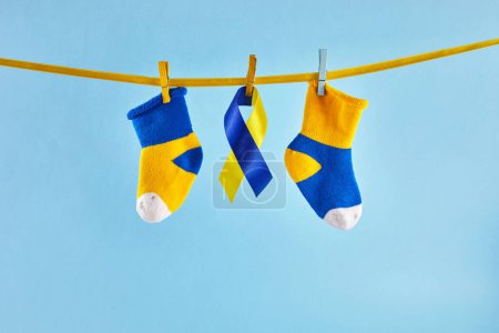 Photo for World Down syndrome day background. Lots of socks - Royalty Free Image