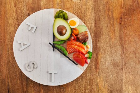 Intermittent fasting. Healthy breakfast, diet food concept. Organic meal. Fat loss concept