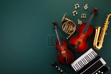 Photo for Back to music school concept. Music lesson school education concept - Royalty Free Image