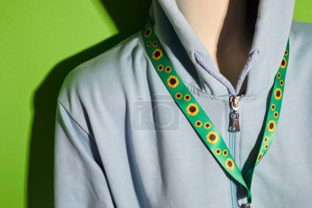 Photo for Sunflower lanyard, symbol of people with invisible or hidden disabilities - Royalty Free Image