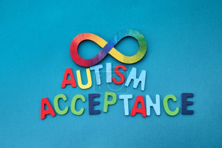 Photo for Autism acceptance month. Infinity symbol of autism. Accepting autistic people - Royalty Free Image