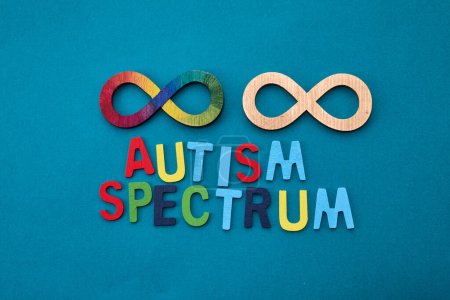 Photo for Celebrating Autism Acceptance Month. The gold infinity symbol. - Royalty Free Image