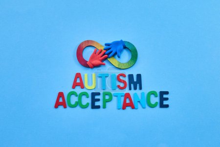 Autism acceptance month. Infinity symbol of autism. Accepting autistic people