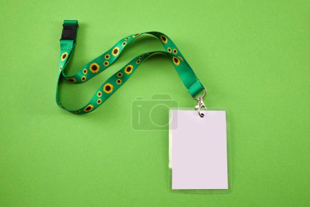Photo for Sunflower lanyard, symbol of people with invisible or hidden disabilities. - Royalty Free Image