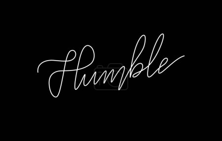 Illustration for Humble word lettering design in continuous line drawing - Royalty Free Image