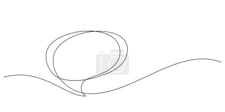 speech bubble chatting message in one line drawing continuous minimalist thin linear vector illusration