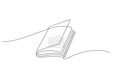 book opening continuous line drawing minimalism 