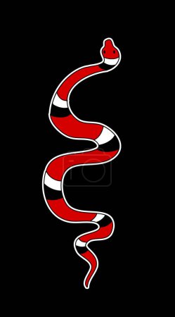 Ilustración de Vector de serpiente dibujado a mano Ilustración aislar sobre fondo blanco.. - Imagen libre de derechos