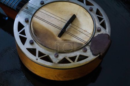 Foto de Instrumento musical vintage banjo close up - Imagen libre de derechos