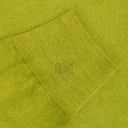 Manga de jersey verde lima primer plano fondo