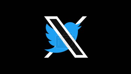 Téléchargez les photos : Nouveau logo Twitter X. Twitter a changé le logo de l'application avec X. Twitter News. X nouveaux médias sociaux. - en image libre de droit