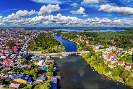 Foto de Vista aérea de la ciudad de Augustow - Imagen libre de derechos