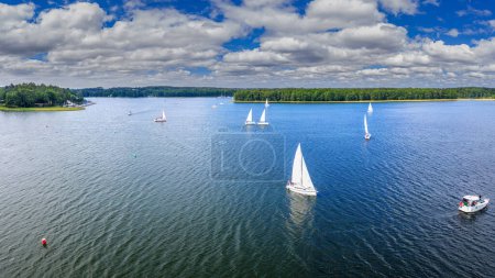 Photo for Aerial view of Masuria, the land of a thousand lakes - Royalty Free Image