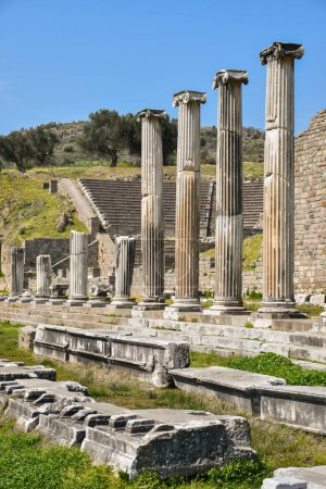 Photo for Bergama, Turkey: The Asklepieion in Bergama is one of the world's most famous ancient medical centers and one of the tourist attractions - Royalty Free Image