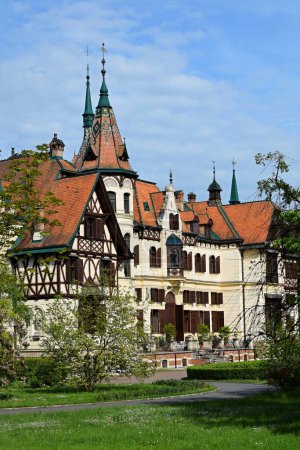 Foto de Fabuloso castillo Lesna, Zlin, República Checa - Imagen libre de derechos