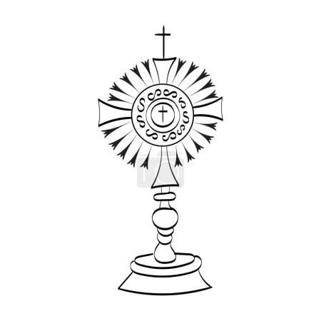 Ilustración de Corpus Christi. Símbolo cristiano para imprimir o usar como póster, tarjeta, volante o camiseta - Imagen libre de derechos