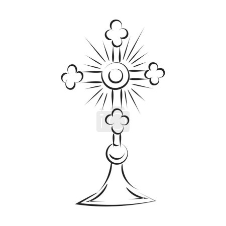 Illustration for Corpus Christi. Christian Symbol for print or use as poster, card, flyer or T Shirt - Royalty Free Image
