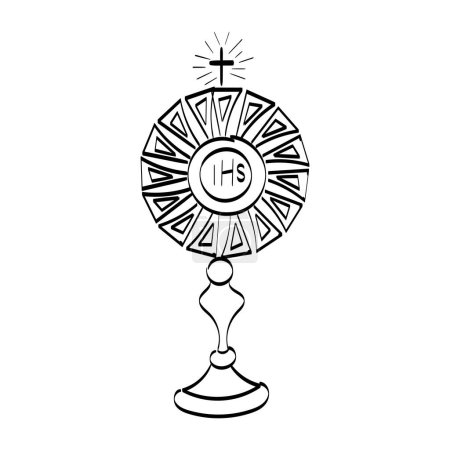 Téléchargez les illustrations : Corpus Christi. Symbole Christian pour l'impression ou l'utilisation comme affiche, carte, flyer ou T-shirt - en licence libre de droit