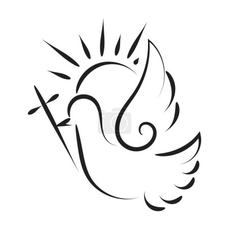 Illustration for Christian Symbol design for print or use as poster, card, flyer, sticker, tattoo or T Shirt - Royalty Free Image