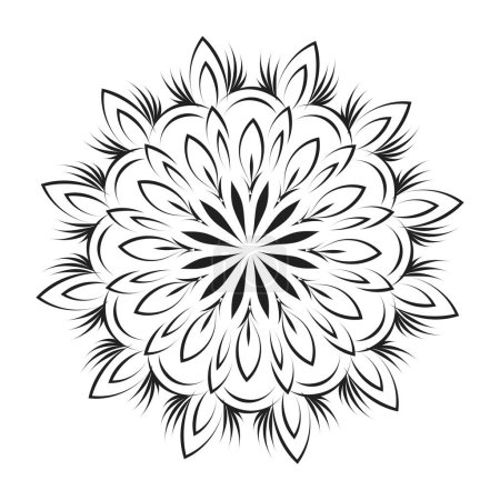 Illustration for Beautiful Mandala art design for print or use as poster, card, flyer, tattoo or T Shirt - Royalty Free Image