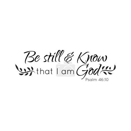 Illustration for Biblical Phrase, Christian Faith, typography for print or use as poster, card, flyer or T Shirt - Royalty Free Image