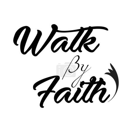 Illustration for Christian Faith, Typography for print or use as poster, sticker, card, flyer or T Shirt - Royalty Free Image
